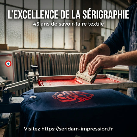 Sérigraphie textile : 45 ans d'excellence et de durabilité pour vos projets avec SERIDAM